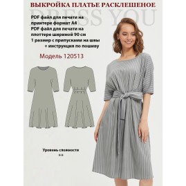 0119 Выкройка платье женское 120513-44