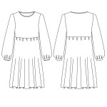 0207 Выкройка платье для девочки Д-5-01-104