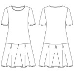 0211 Выкройка платье для девочки Д-5-02-146