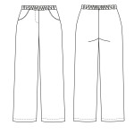 0214 Выкройка брюки прямые детские М-1-03-104