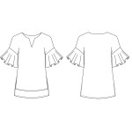 0114 Выкройка блузка женская 117401-58