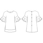 0062 Выкройка блузка женская 121401-48