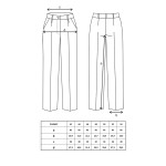 0039 Выкройка брюки женские 1-01-48