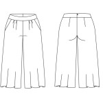 0025 Выкройка брюки-кюлоты женские 1-06-50