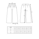 0025 Выкройка брюки-кюлоты женские 1-06-42