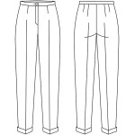 0011 Выкройка брюки женские 1-10-42