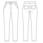 0160 Выкройка брюки женские 1-15-42