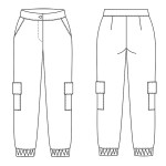 0168 Выкройка брюки женские 1-17-44