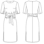 0050 Выкройка платье женское 5-09-52