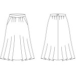 0023 Выкройка юбка женская 2-06-1-46