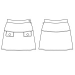 0158 Выкройка юбка- мини женская 2-10-52